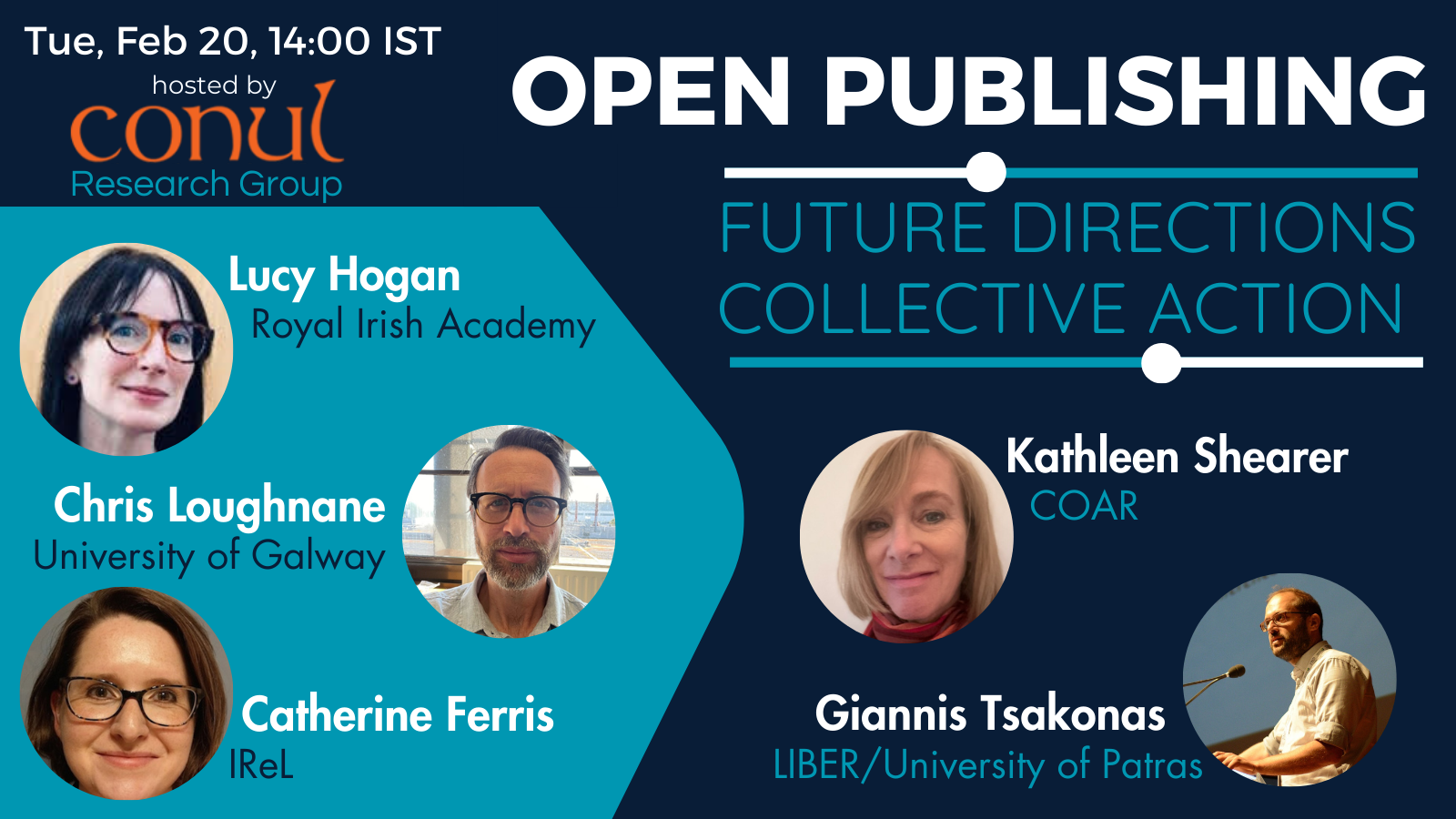 Flyer for CONUL event on Open Publishing held on 20 February 2024