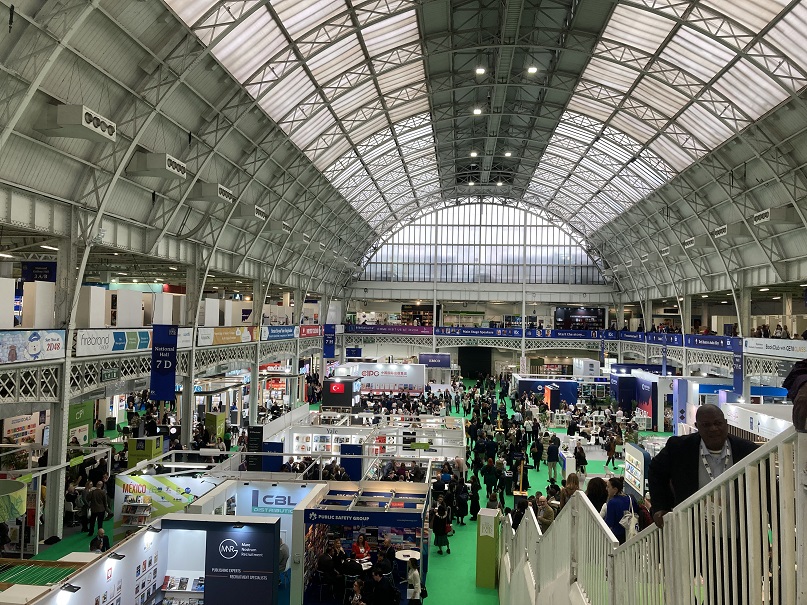 Venue (London Olympia) of the London Book Fair 2024. (View from the first floor.)